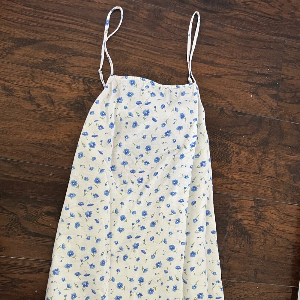 American Eagle Floral Tank Tie Back Dress